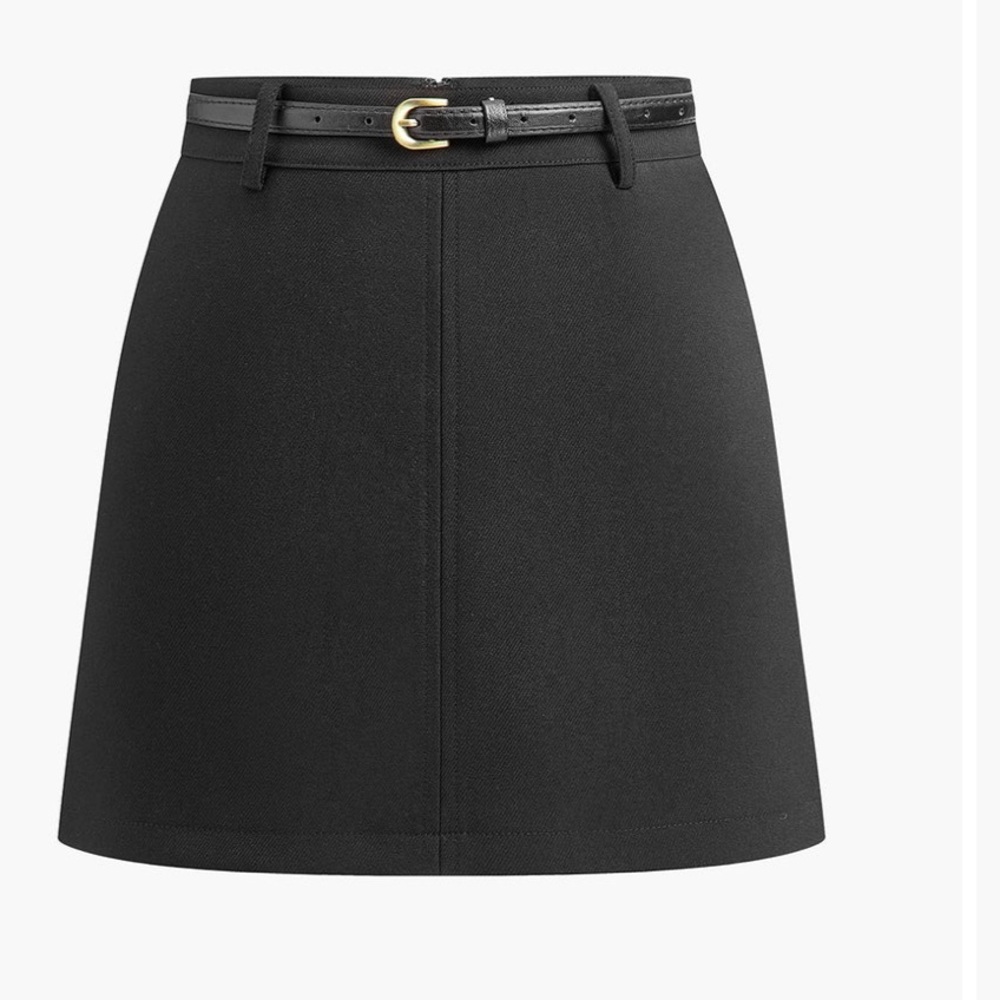 Black mini skirt